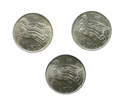 Monete 500 lire - lire, argento
