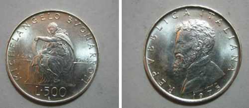 Moneta 500 lire - moneta,