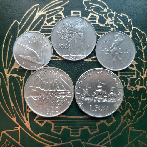 Monete in lire del - lire, 1965