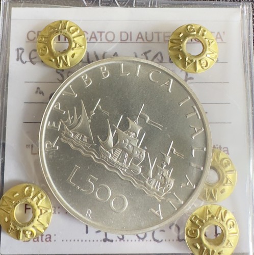 Moneta 500 lire argento lira - 500,