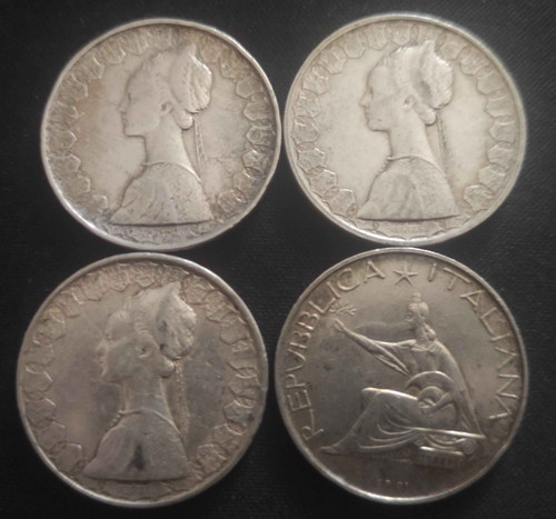 Monete argento 500 lire - argento,
