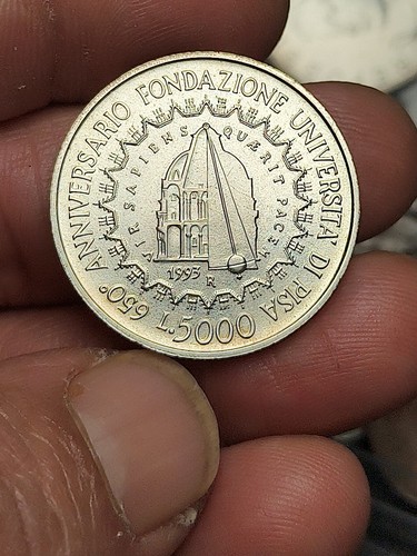Moneta 5000 lire - lire, argento